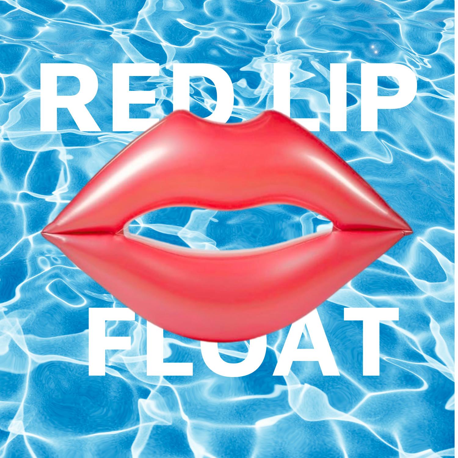 

1pc Giant Red Lips Pool Float-Inflatable Water Toy , Valentine Swimming Lounger Ideal for Summer Beach,Pool Party & Water Sport червоний