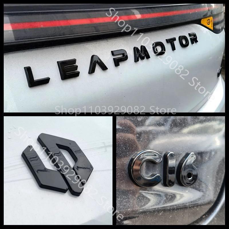 For Leapmotor C10 C16 C11 B10 Blackened Car Emblem Letter Sticker Black Warrior Exterior Modification Accessories