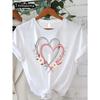 European Size - Trebalena Women'S T-Shirt - Blouse with Pink Floral Hearts, Relaxed Fit Everyday Casual Top for Women