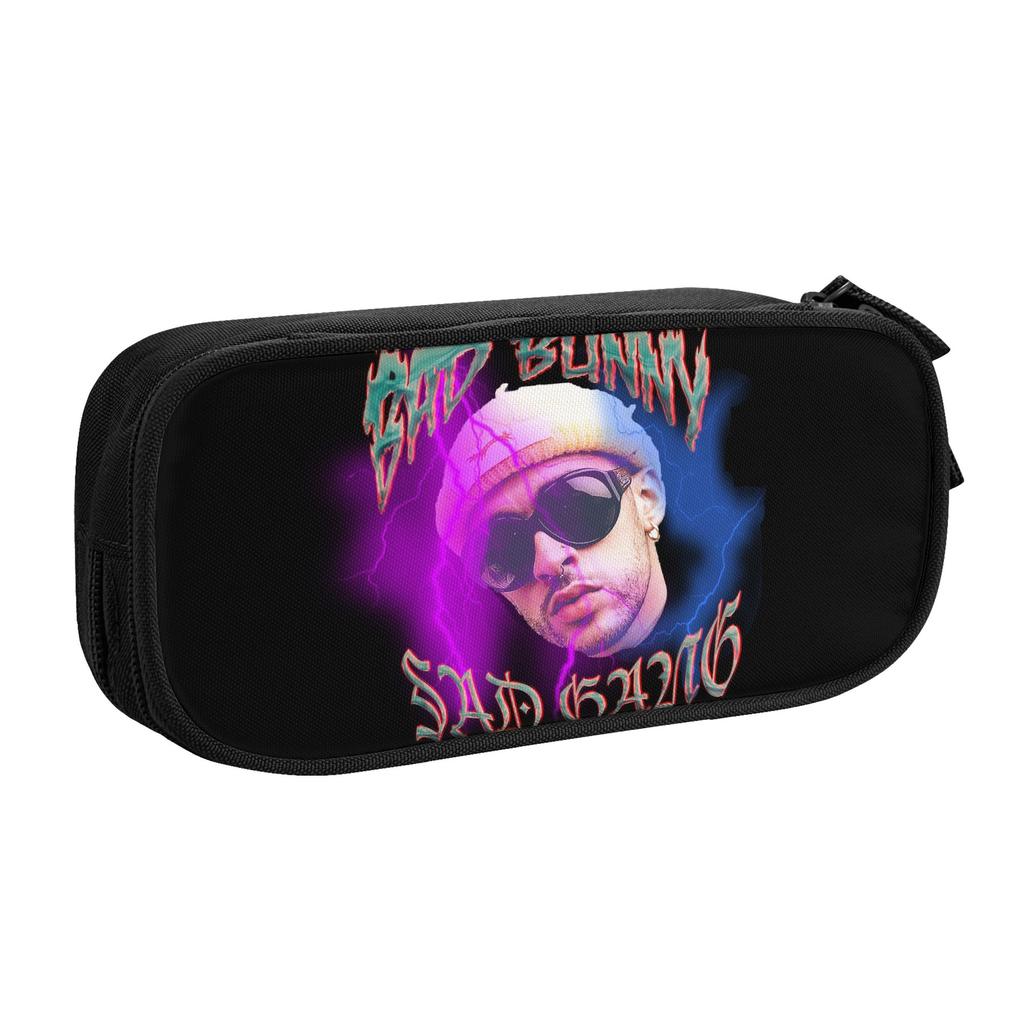 New Bad Music Album Bunny Pencil Cases Pencilcases Pen Box for Student Big Capacity Bags Office Zipper Stationery