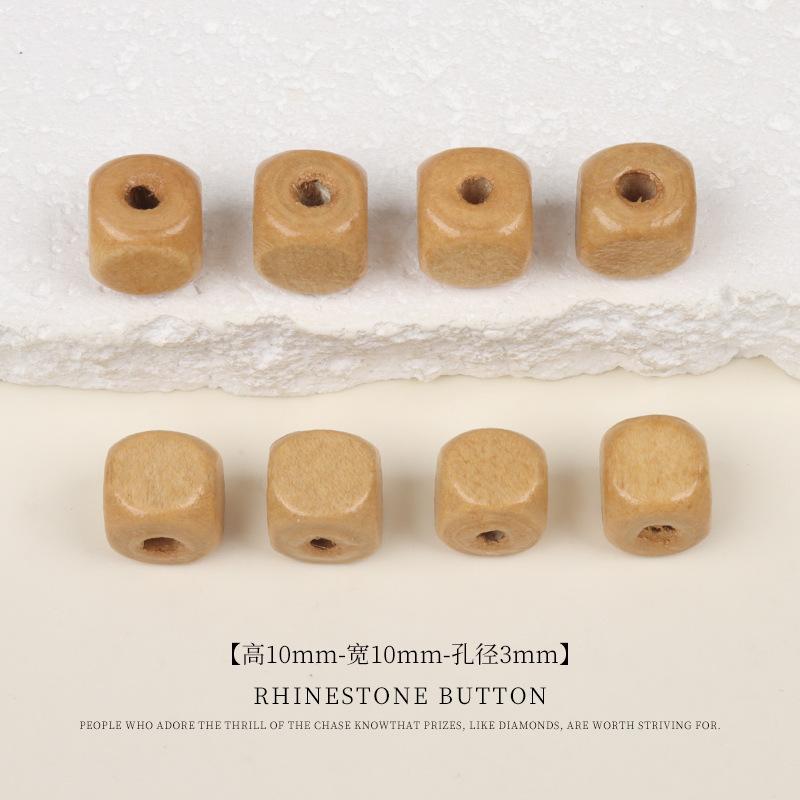 

5pcs Wooden Loose Beads Handmade Round Beads Diy Material Skirt Clothing Shoes Shoelaces Decorative Wood Gourd Bucket Beads Buttons primary color 10mm * 10mm