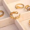 18K Gold Open Ring: European & American Geometric Design, Versatile Stainless Steel Fashion Jewelry
