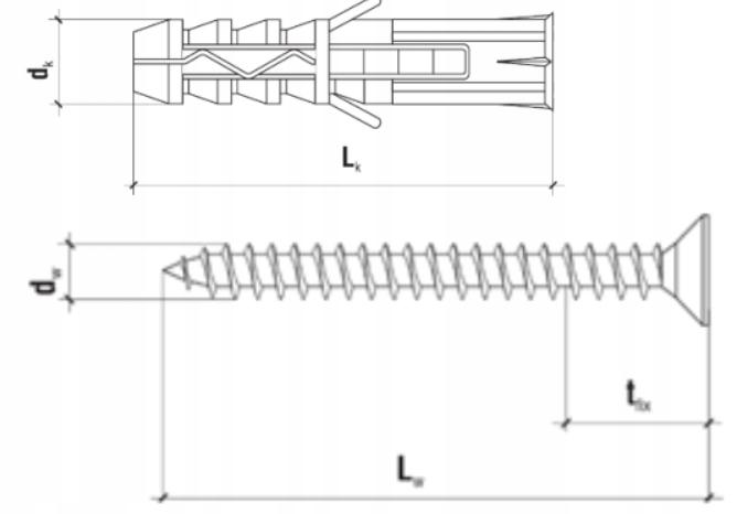 Klimas Wkręt-Met Concrete Screws 6 X 40 18 Pcs