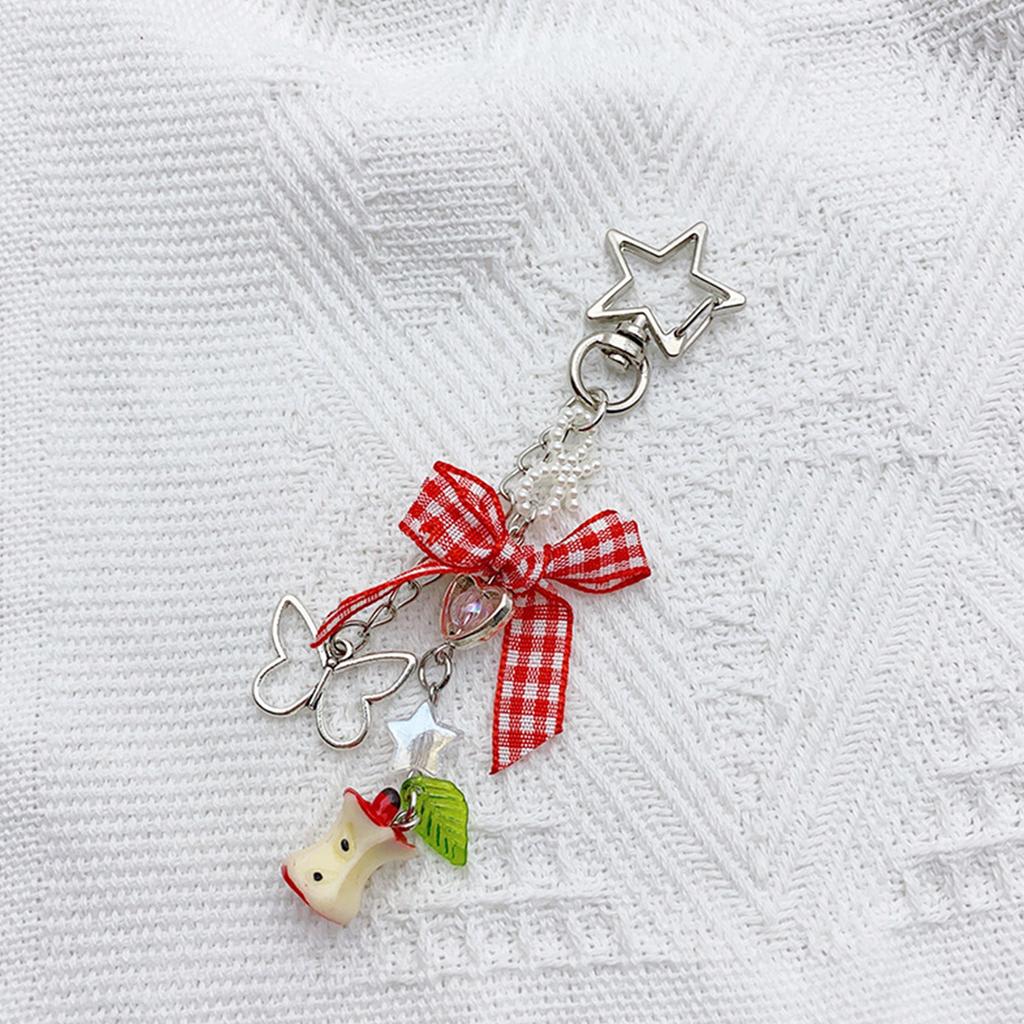 Cute Phone Charm Stylish Keyrings Pendant Beautiful Bowknot Keychain Bag Hanger for Collectors and Keychain Enthusiasts