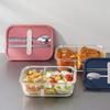 LocknLock 930ml Heat-Resistant Glass Lunch Box with Cutlery