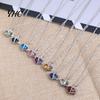 Heart Pendant Necklace Cubic Zirconia Inlaid Jewelry Gift Women Shape Fashion for Daily Life