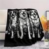 Black Australian Shepherd,pattern Flannel Blanket, High quality Comfortable for All Seasons, Home Decor, Warmth and Comfort, Perfect for Gifts.