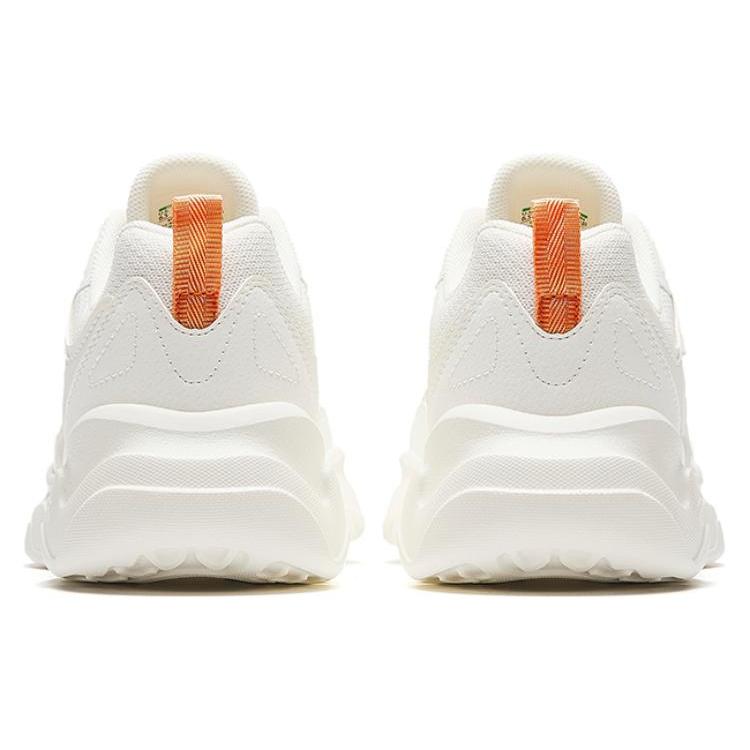 New Anta Chaobai Gz Durable Breathable Low Top Casual Shoes Women's White Orange 122348812-5