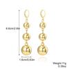 Exaggerated Three Gold Ball Pendant Earrings Female Niche Light Luxury Ins Acrylic Long Section Three Round Ball Ear Buckle Trendy Earrings 2025