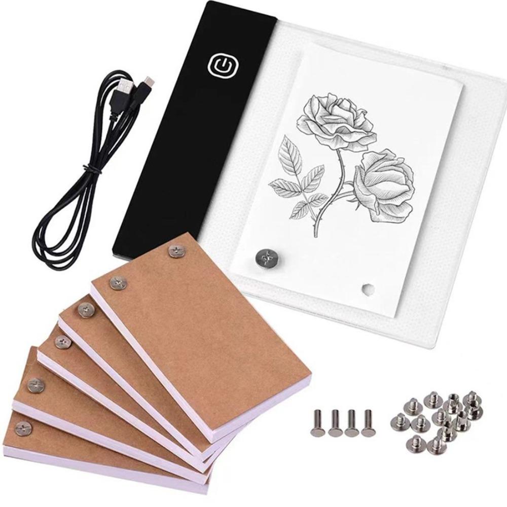 A6 Hand Drawing LED Board Ultra-Thin Flip Book Set Drawing Board  Sketch Tracing Work Drawing LED Board