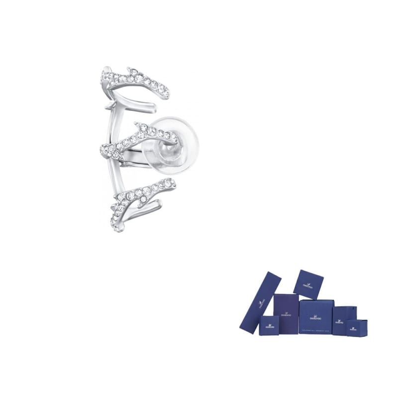 Swarovski Clip On Earrings Women`s Silver