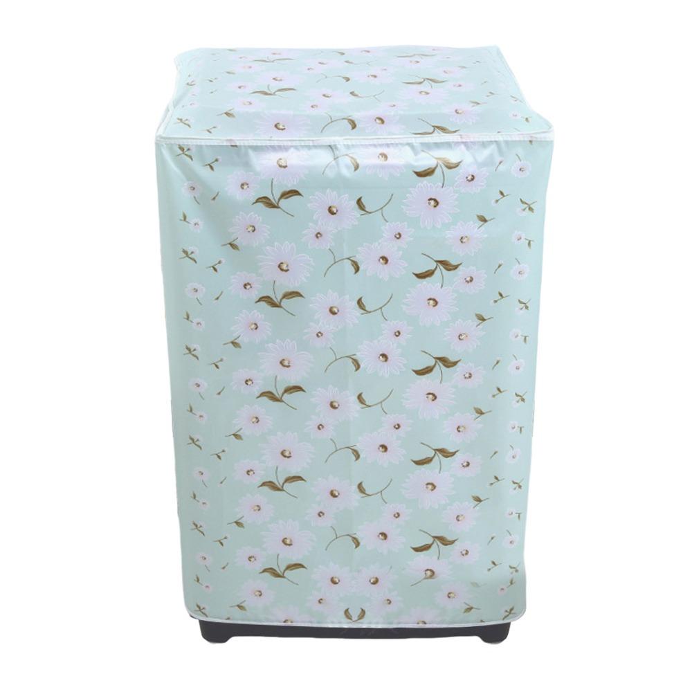 Waterproof Washing Machine Cover Easy Installation Size Adaptation Washer Cover Cloth Sunscreen Protective Cover