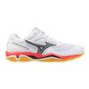 Mizuno Wave Phantom 3 Tennis Size 2E Shoes, White/Black/Orange, 27.0 cm,