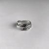 Adjustable Open Feather Rings Vintage Styles Unisex Jewelry Accessory for Women Men Gifts Silver Tone Retro Designs