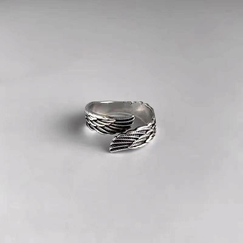 Adjustable Open Feather Rings Vintage Styles Unisex Jewelry Accessory for Women Men Gifts Silver Tone Retro Designs