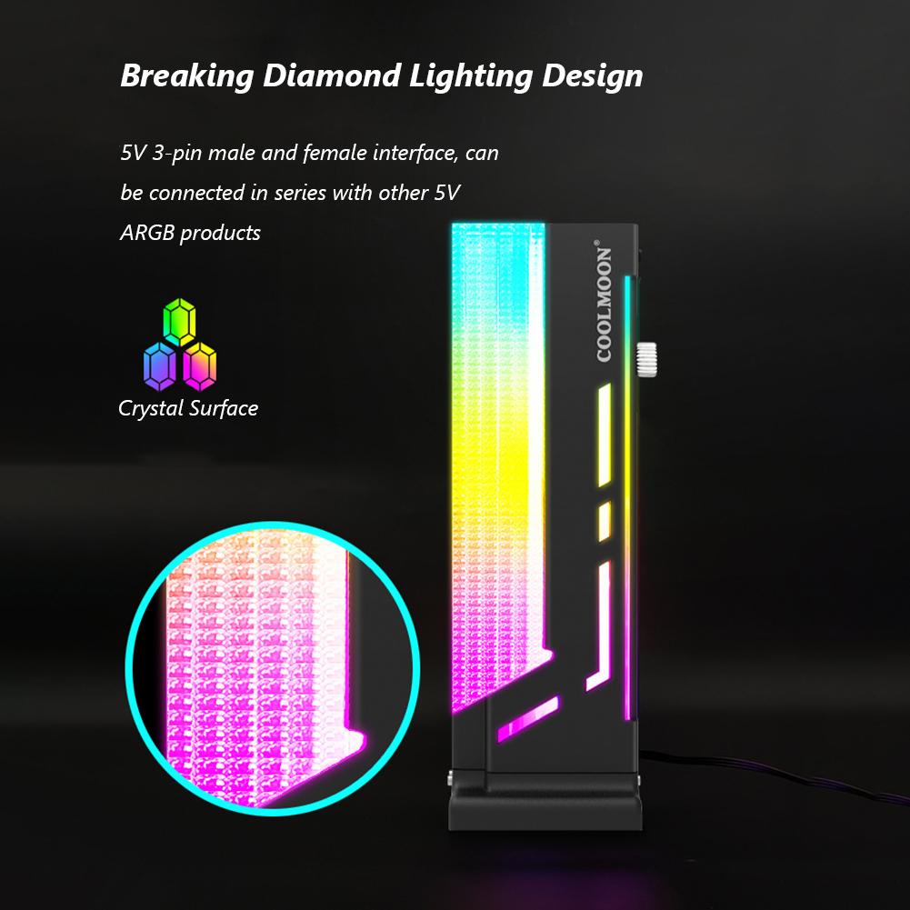 CM-GH2 Vertical GPU Support Colorful DC 5V A-RGB Bracket Computer Graphics Video Card Stand VGA GPU Holder 3PIN 4PIN Cool Decor