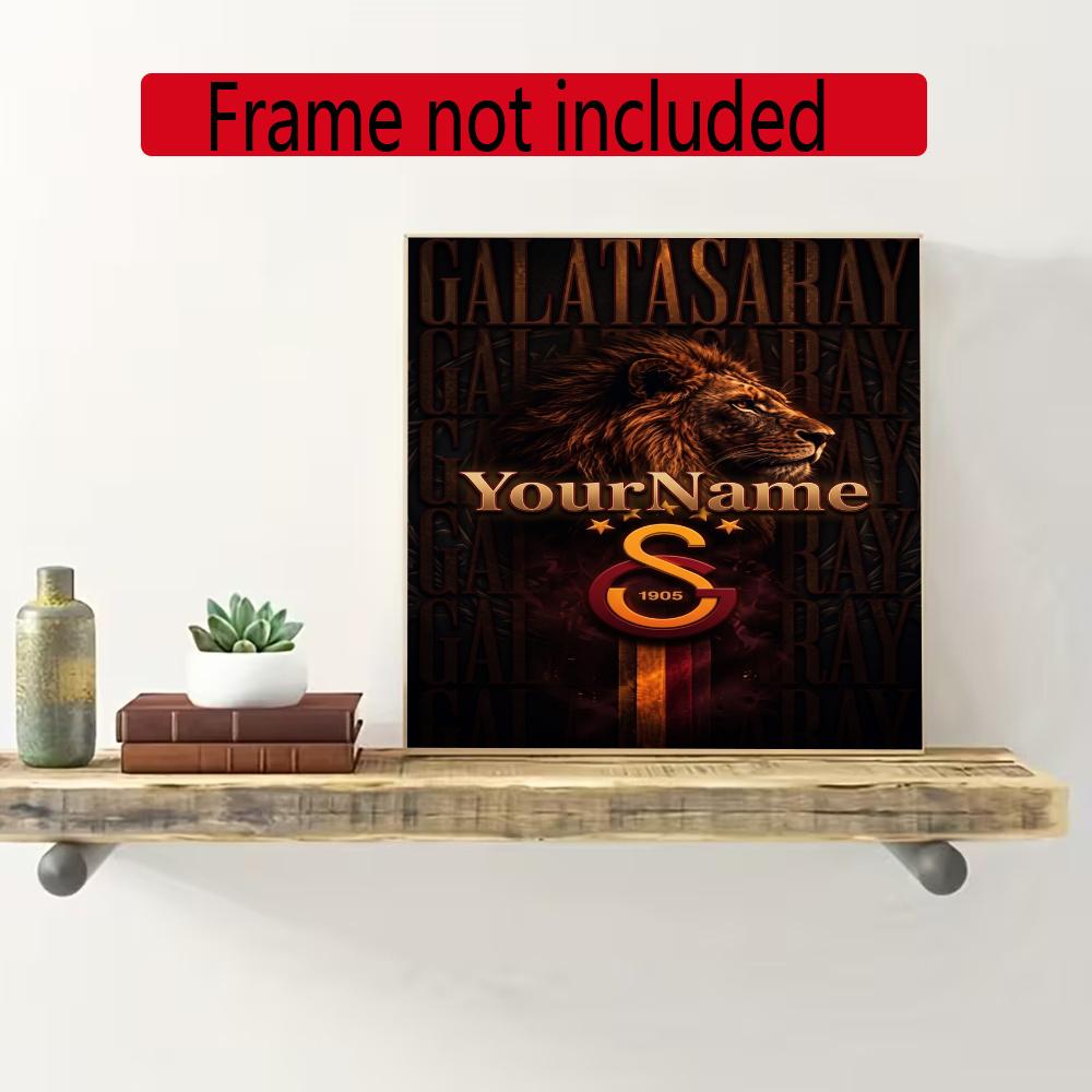Galatasaray Personalized Name Round Diamond Painting Kit Diamond Embroidery Painting Rhinestones Mosaic Frameless Handwork Decoration Arts