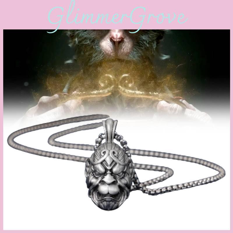 Myth Wu Black Kong Monkey King Hallows Pendant Necklace Gift Accessory Jewelry