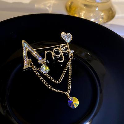 Engelse Letter Broche Voor Vrouwen Accessoires Hijab Speld Sieraden
