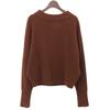 DES PRES DES PRÉS Wool Blue Fox Build Neck Pullover Top Women's Brown S Tops S BrownUsed