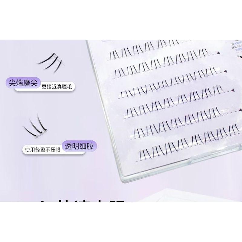 LuxeFlutter - Natural Wispy Cluster Glue-Free Lower False Eyelashes
