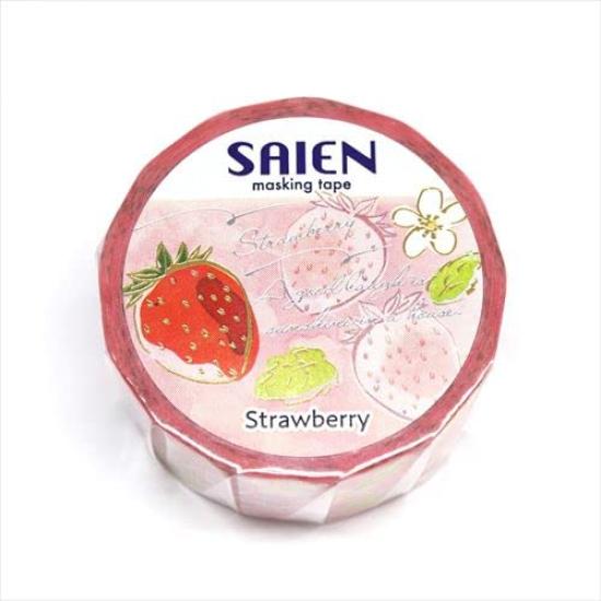 SAIEN Masking Tape Time Size 20mm x 5m "Fruit Strawberry" UR-3110