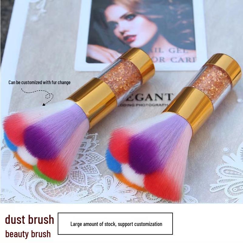 

Soft Fluffy Nail Dust Brush - Short Handle for Easy Cleaning and Nail Art