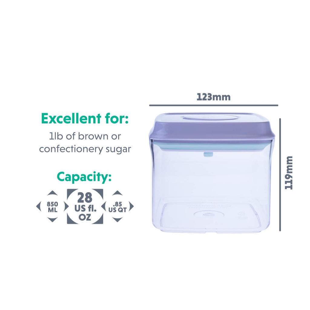 IChewie BopTop Luftdichter Lebensmittelbehälter Mechanische Silikondichtung Kanister BPA-frei 850 ml - (1 Behälter) - - - Ca.
