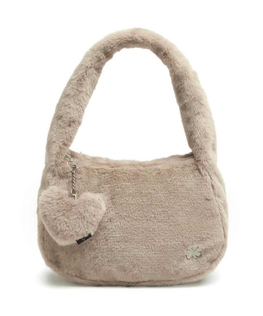 Mark Gonzales Women'S Club Fluffy Handbag - Mocha