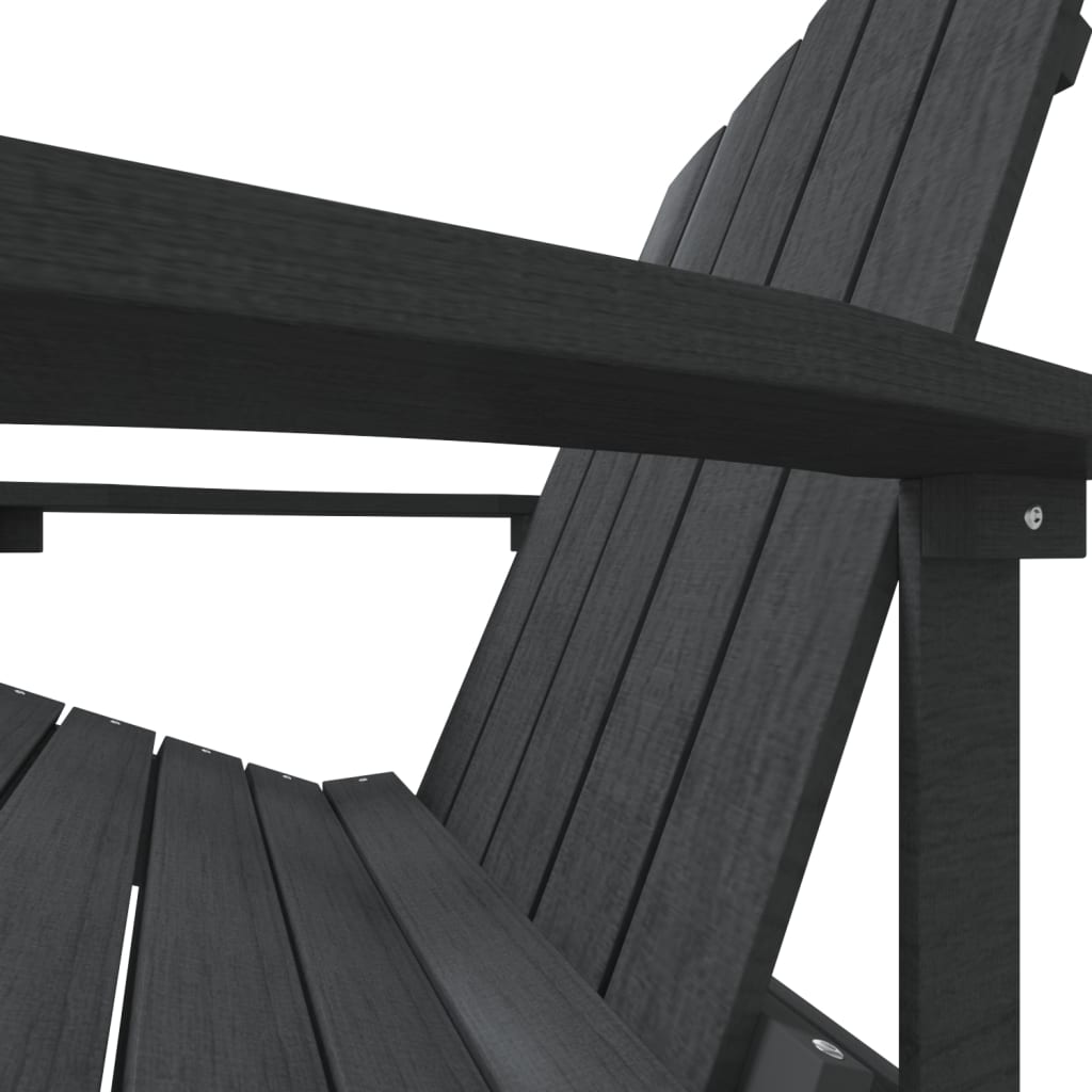 Vidaxl Adirondack Garden Chair, Hdpe, Anthracite