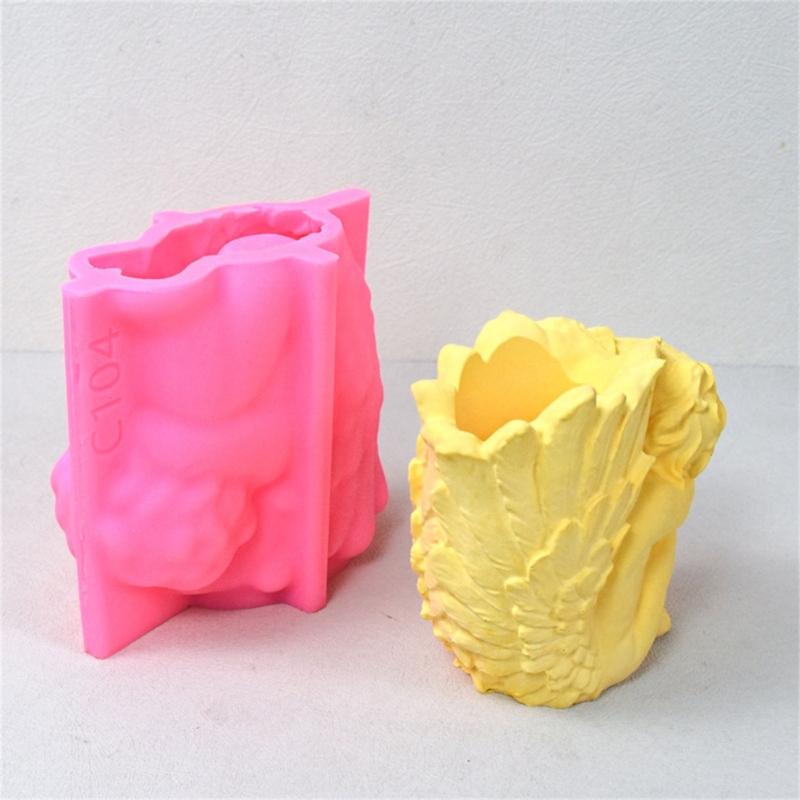 Succulent Planter Mold Girl Flower Pots Silicone Mold DIY Candle Pen Holder Mold Makeup Holder Epoxy Resin Moulds