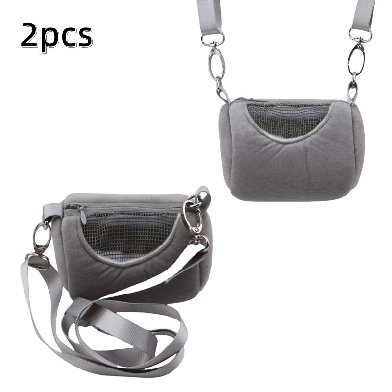 Hamster Carrier Bag Pet Cage Cross Body Accessories Cylinder Design Soft Practical House Travel Portable Squirrel Visible Mesh
