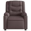 Electric Recliner Chair Dark Brown Fabric