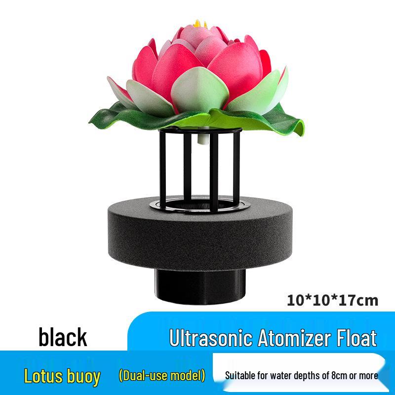 Rockery Fish Tank Fog Maker: Single Head Floating Atomizer Chamber, ABS DIY Fogger.