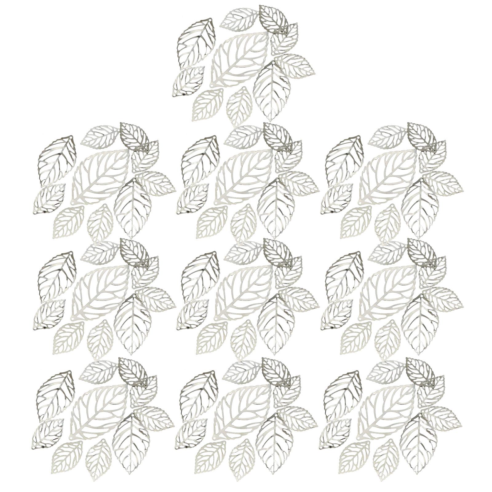 

Упаковка из 100 металлических филигранных листьев-коннекторов. Украшения из металла для поделок. Украшения для упаковки подарков. Железные листья для поделок.