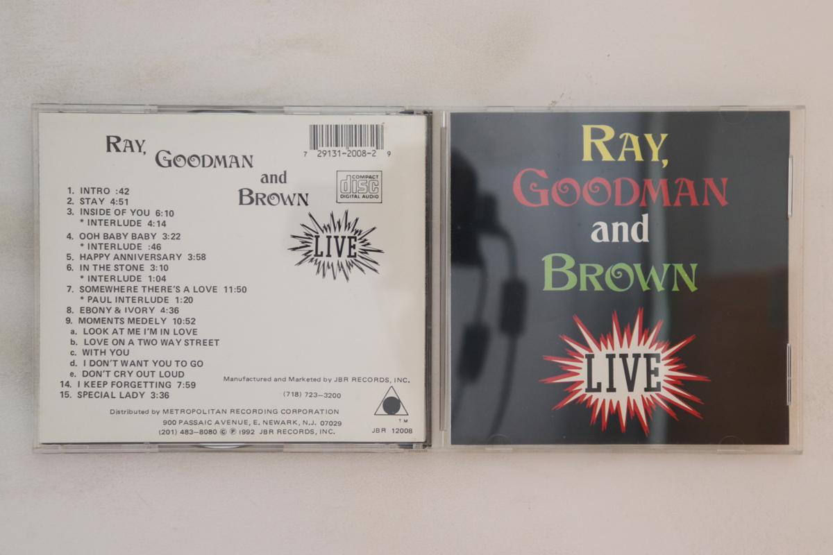 

CD RAY, GOODMAN & BROWN - Live JBR12008CD JBR 1992 US Soul/Funk Used