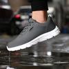 Autumn and winter large size 46 lightweight soft sole men's sports shoes leather surface casual running travel shoes spot