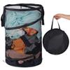 Collapsible Mesh Laundry Basket Collapsible Dirty Clothes Basket Black 75 Liters