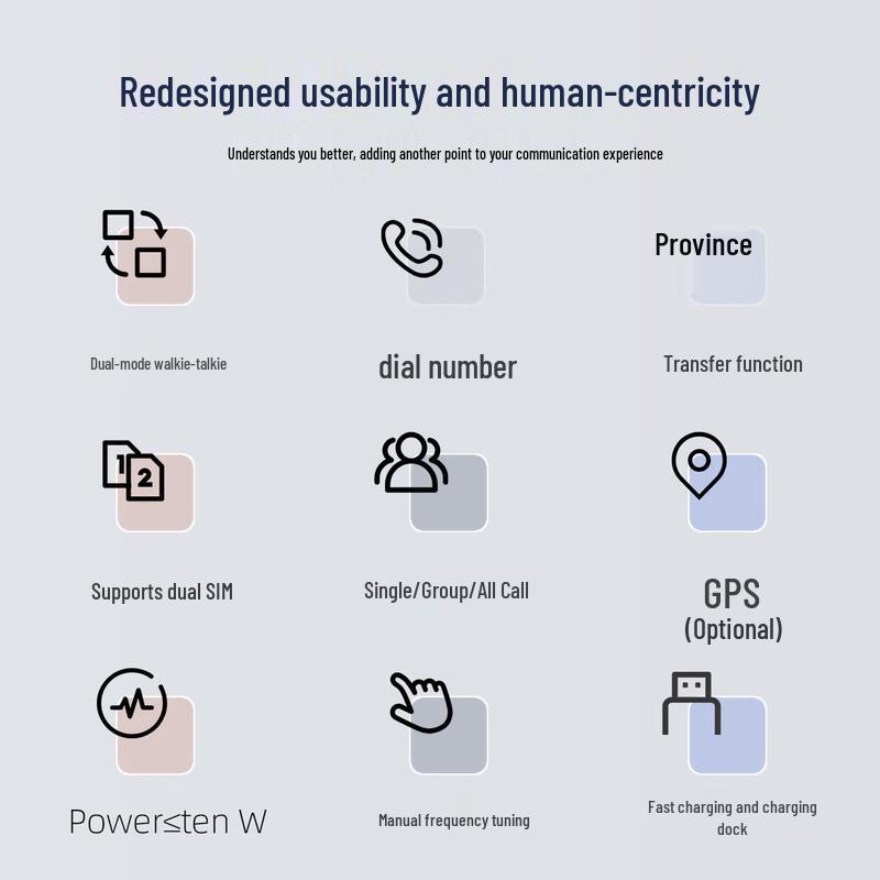 KSUN TFSI 4G Dual-Mode Long-Range Two-Way Radio (CN version)