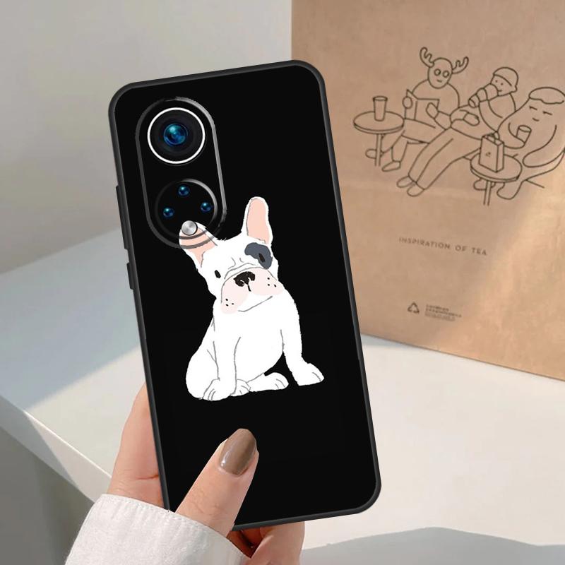 French Bulldog Dog For Huawei P20 P30 P40 P60 Pro P Smart Nova 9 5T Honor 70 90 50 Magic5 Lite X7a X9a X8a Case