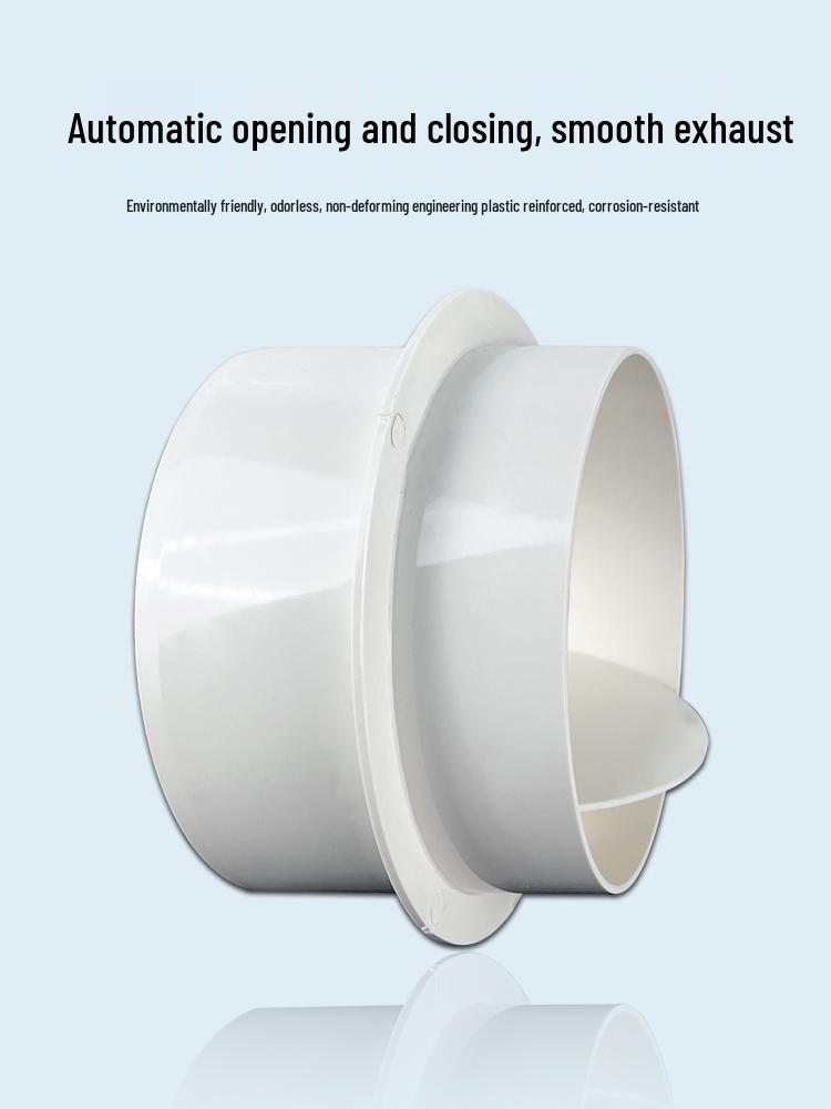Fresh Air PVC Duct Non-Return Check Valve for Bathroom Ventilation and Exhaust Fan