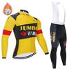 Fleece Cycling Suit Ring Method Long-sleeved Fleece Men's Thermal Road Bicycle Long-sleeved Strap Set 2026 Winter Fleece Thermal Cycling Suit Set