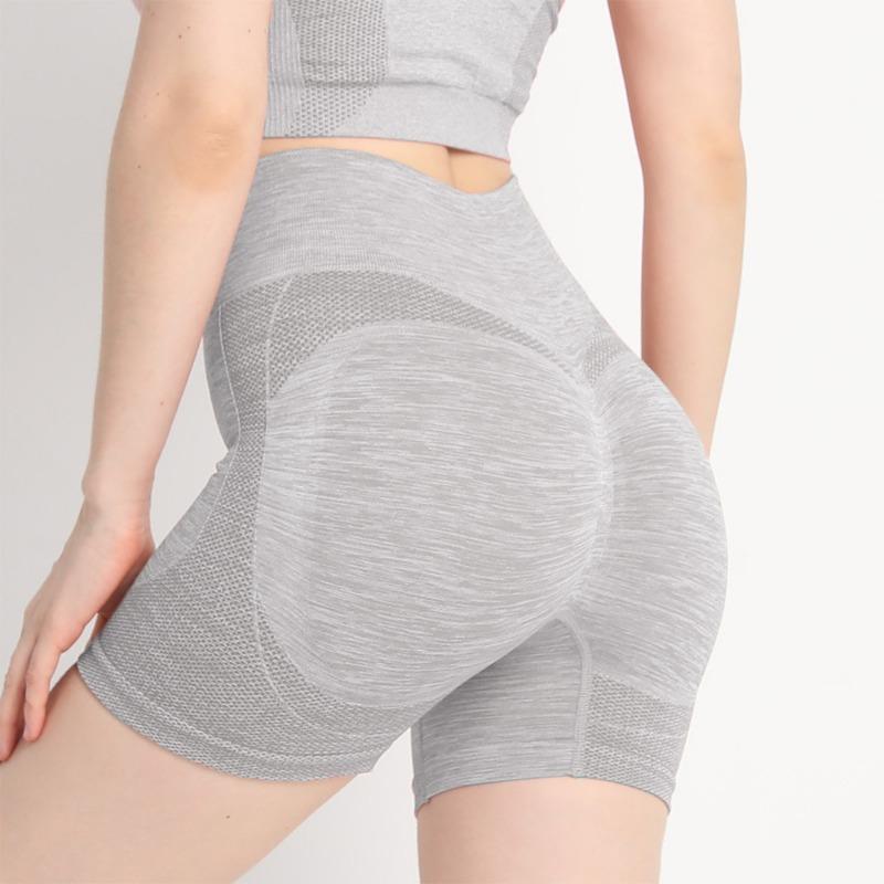 Seamless Peach Hip Fitness Yoga Pants Women's High-waist Hip-lifting Abdomen Tight-fitting Sports Quick-drying Bottoming Three-point Shorts