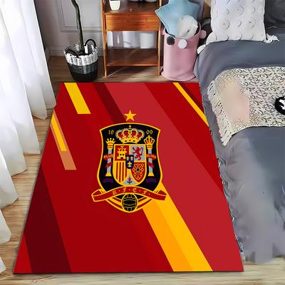 """Roter und gelber Teppich mit Design des spanischen Nationalwappens für Zuhause"" Geeignet für den Einsatz als Anti-Rutsch-Matte für Wohnzimmer, Schlafzimmer, Sofas"""