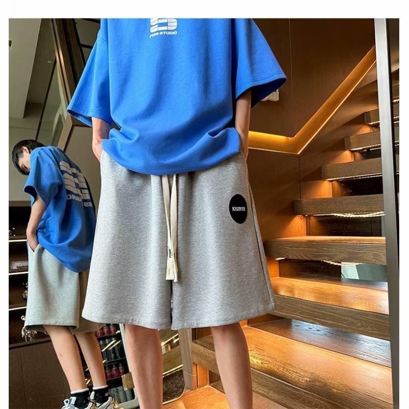 

Летние спортивные шорты мужские свободные брюки с пятью точками для бега фитнеса тренировки баскетбола повседневные брюки 3XL серый