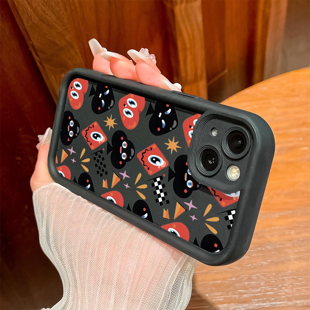 Soft Silicone Square Ladder Printing Pattern Phone Casing Full Cover Camera Shockproof Protection Rubber Case for OPPO Realme
