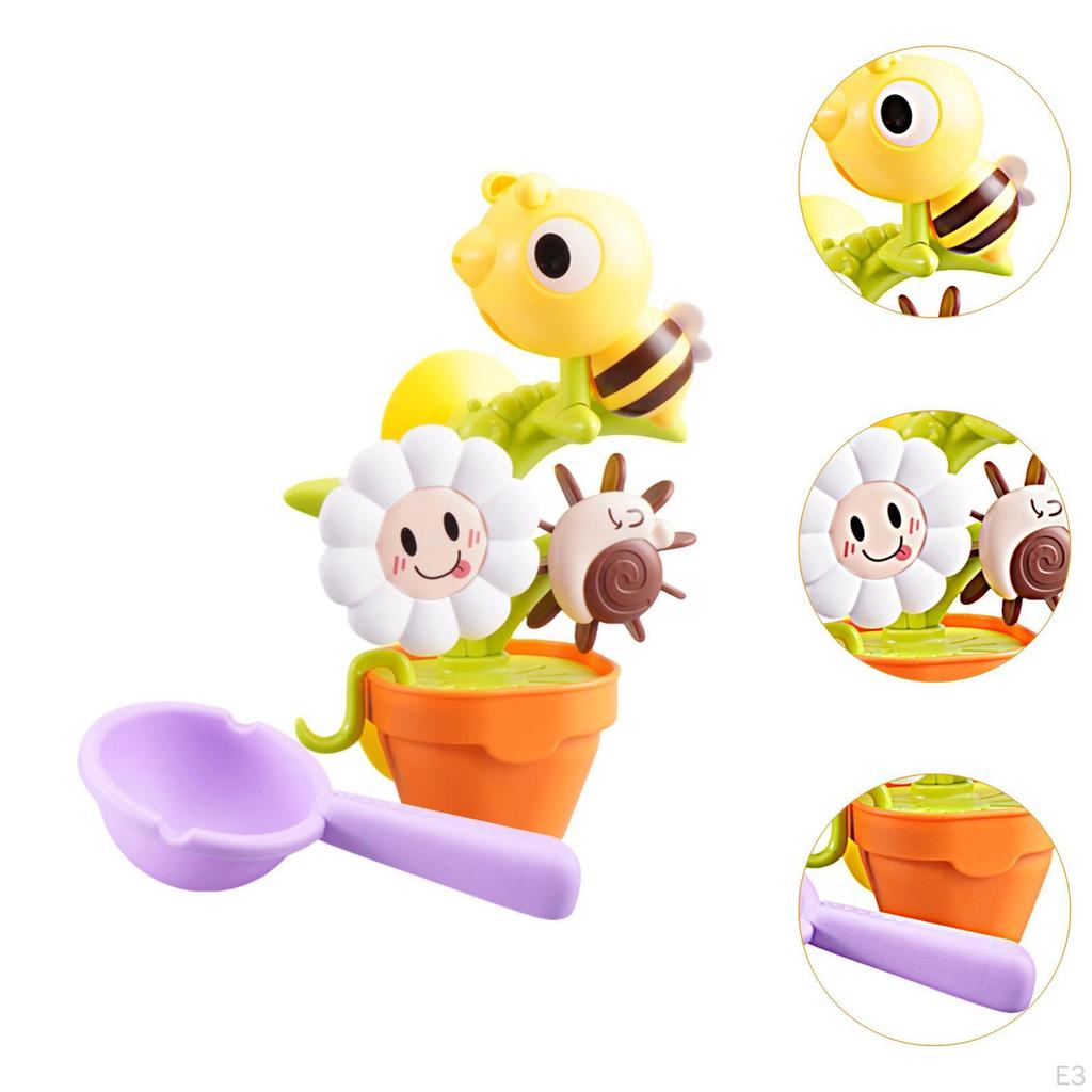 Baby Bath Toy Wall Bathroom Cute Water Wheel Bathtub for Kids Boys Girls
