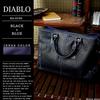 DIABLO Business Bag 2WAY Large Capacity Cowhide Shoulder Bag x [Diablo] Men's [KA-2100] (Black Blue)
