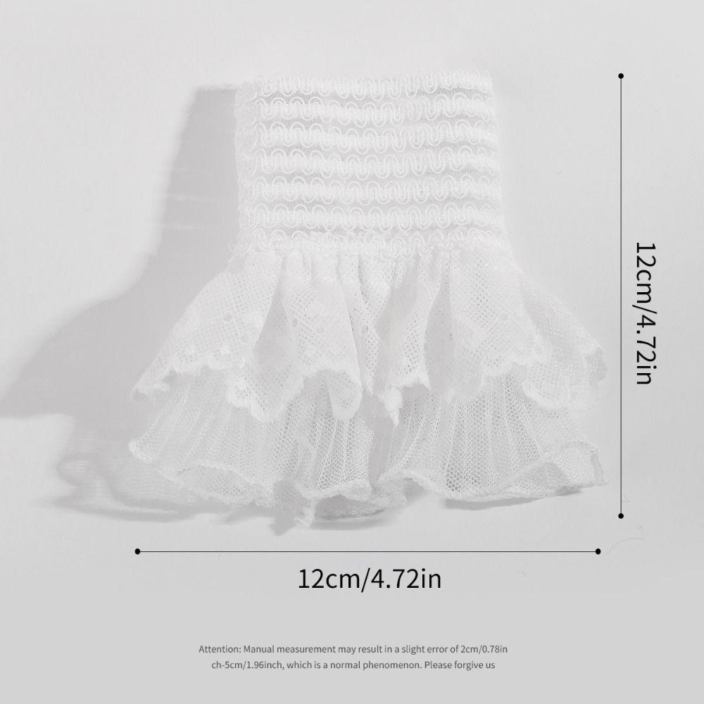 Fashion Lace Ruffled Wrist Fake Sleeves Cuffs Costume Accessory Soft Fake Cuff Comfortable Lace Cuff Daily Accessory