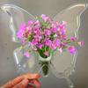 Butterfly Design Hydroponic Glass Container, Modern and Simple Living Room and Study Desktop Decoration, No Bouquet